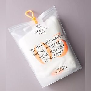 Aquis Lisse Prime Rapid Dry Hair Turban - White Neutral - NWT